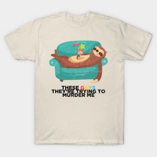 lazy sloth quotes T-Shirt